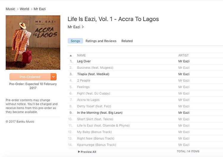 Mr Eazi Life Is Eazi Vol. 1 Accra To Lagos Download